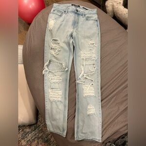 RUDE Blue Skinny Jeans Distressed Style